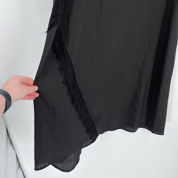 NWT DKNY Mixed-Media Midi Dress medium Lace Colorblock black white party - Picture 6 of 16